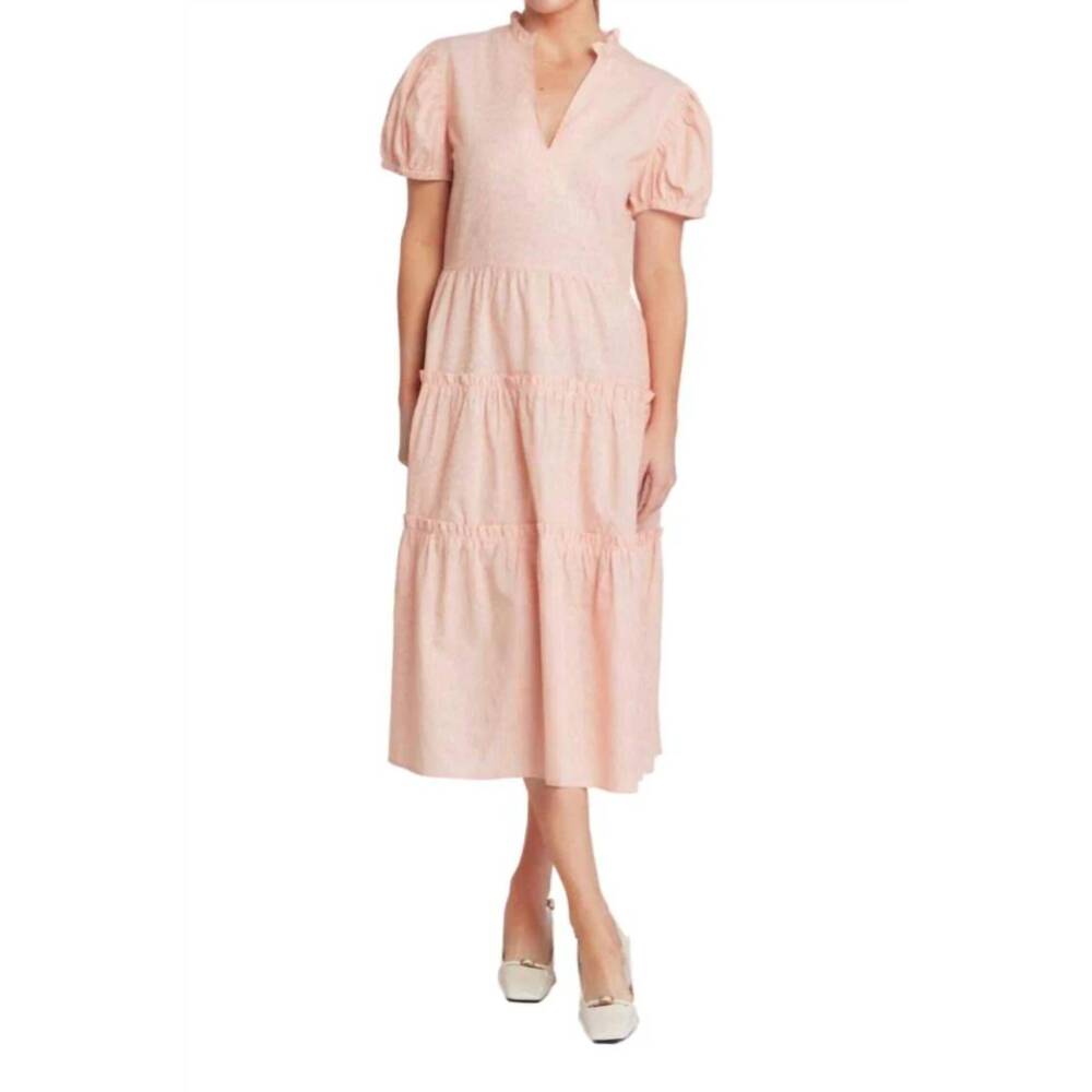 NEW TAYLOR TILLMAN georgette dress in orange stripe